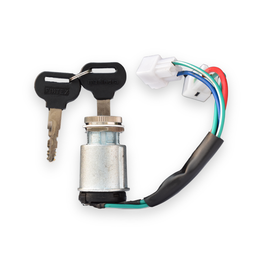Wired ignition switch with connector, Mahindra-compatible