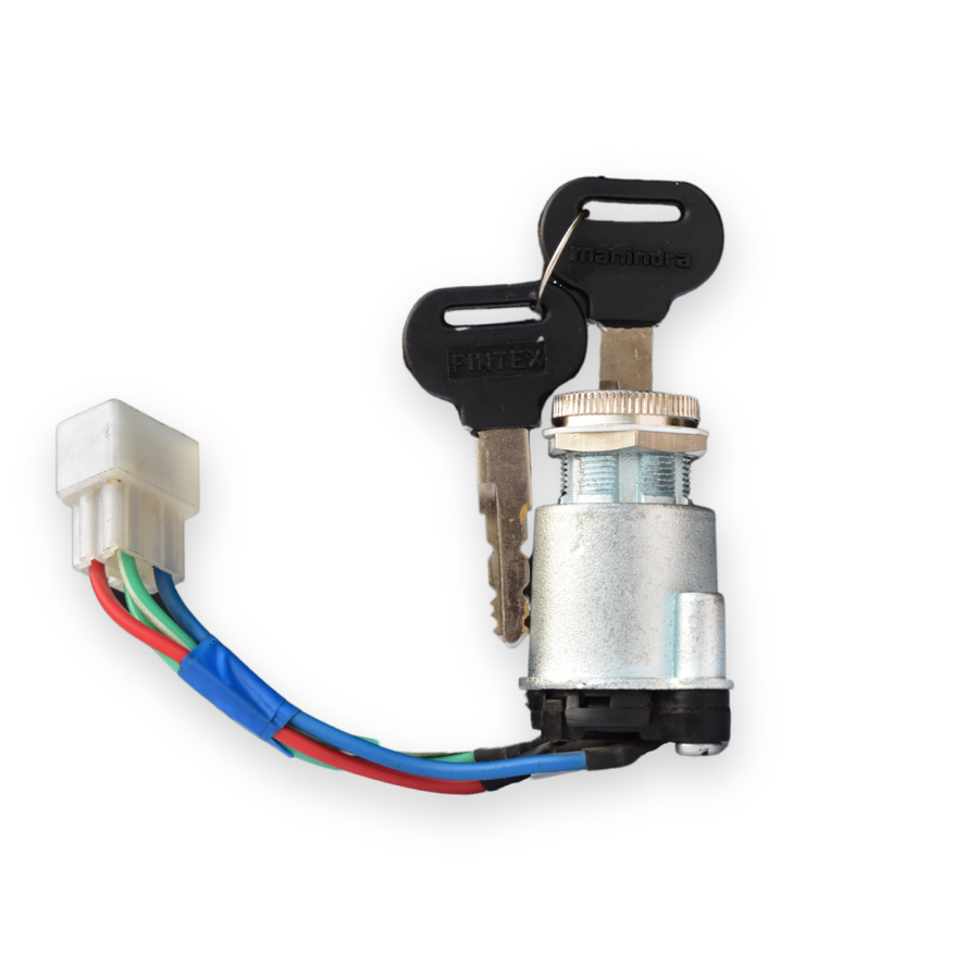 Wired ignition switch with connector, Mahindra-compatible, harness B
